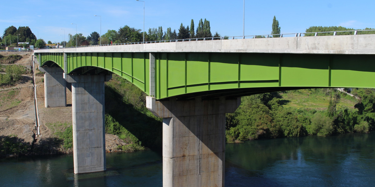 Rio Bueno bridge. Región de los Ríos. Chile